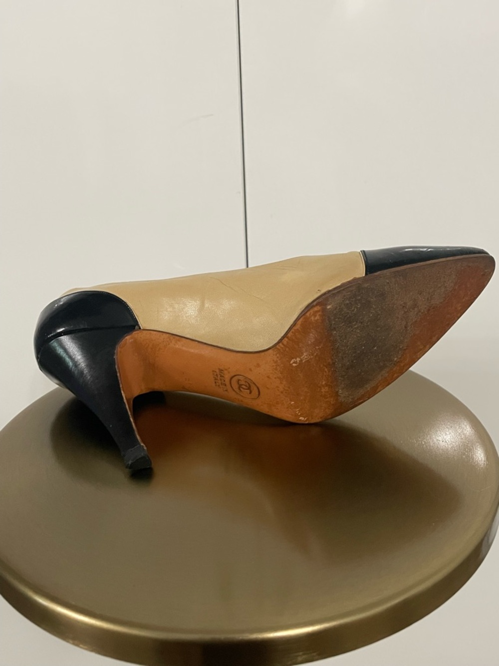 Vintage Chanel Colorblock Heels | Pointed Toe Quiet Luxury - Picture 8 of 8